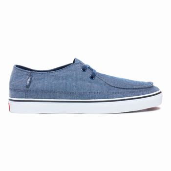 Férfi Vans Chambray Rata Vulc Tornacipő VA8459726 Kék